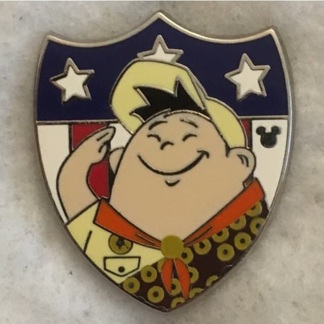 Hidden Mickey 2013 WDW - Patriotic Shields - Russell front