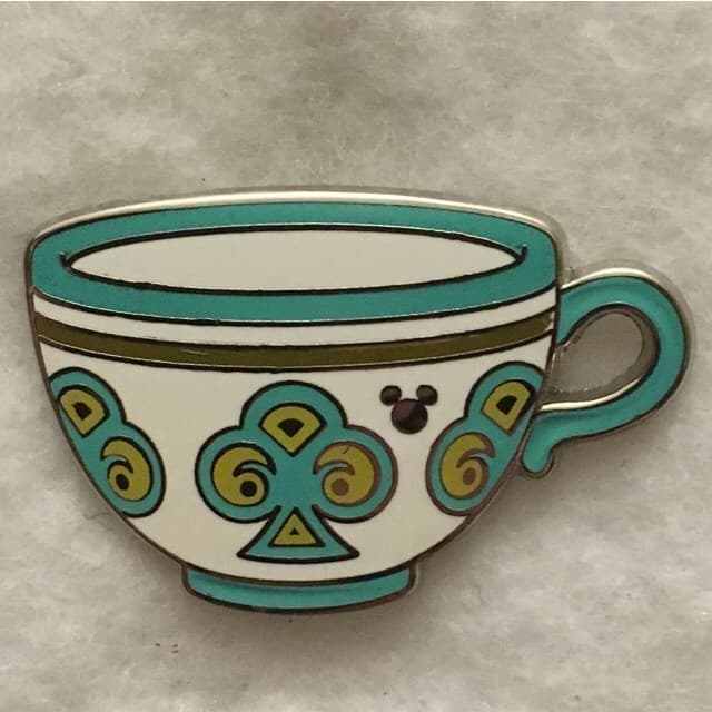 Hidden Mickey 2015 DLR - Teacups - Turquoise front