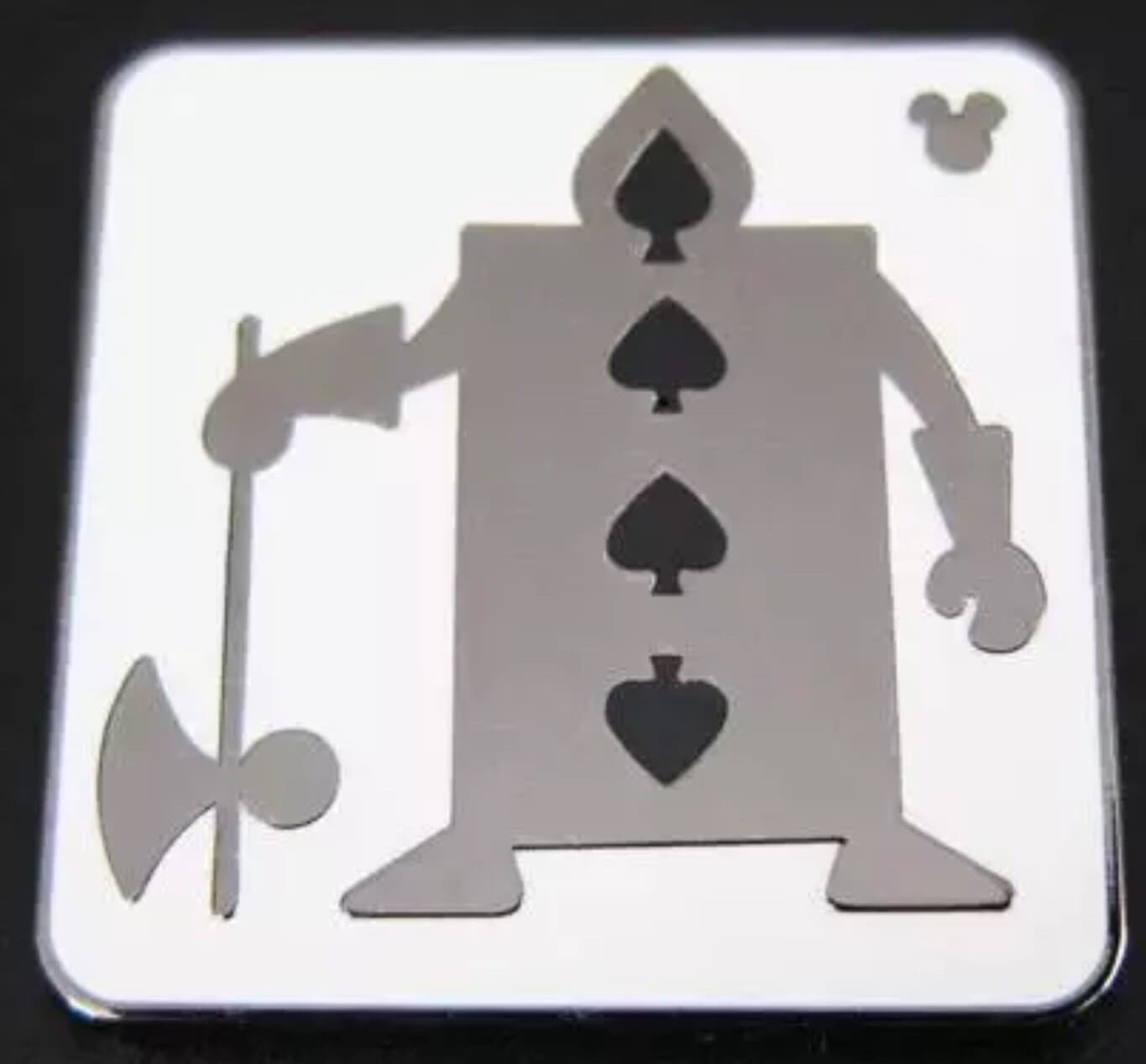 Hidden Mickey 2018 WDW - Alice in Wonderland Cards - Spade Soldier front