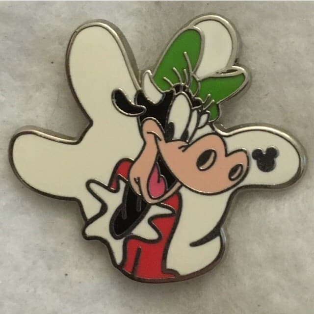 Hidden Mickey 2013 DLR - White Gloves - Clarabelle Cow front