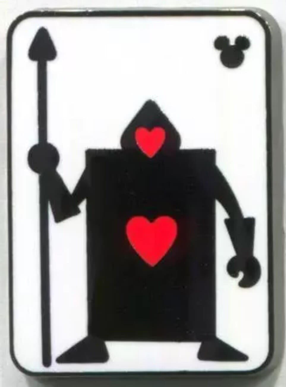Hidden Mickey 2018 WDW - Alice in Wonderland Cards - Hearts Soldier front