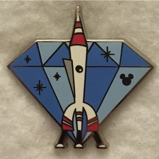 Hidden Mickey 2015 DLR - Diamond Attractions - Rocket to the Moon front