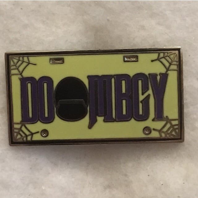 DLR Attractions License Plate Booster Set - DOOMBGY front