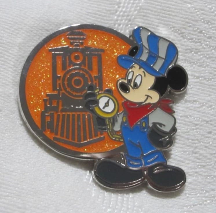 Celebrate Mickey Mouse Party Mystery Pin - Railroad Engineer Mickey front